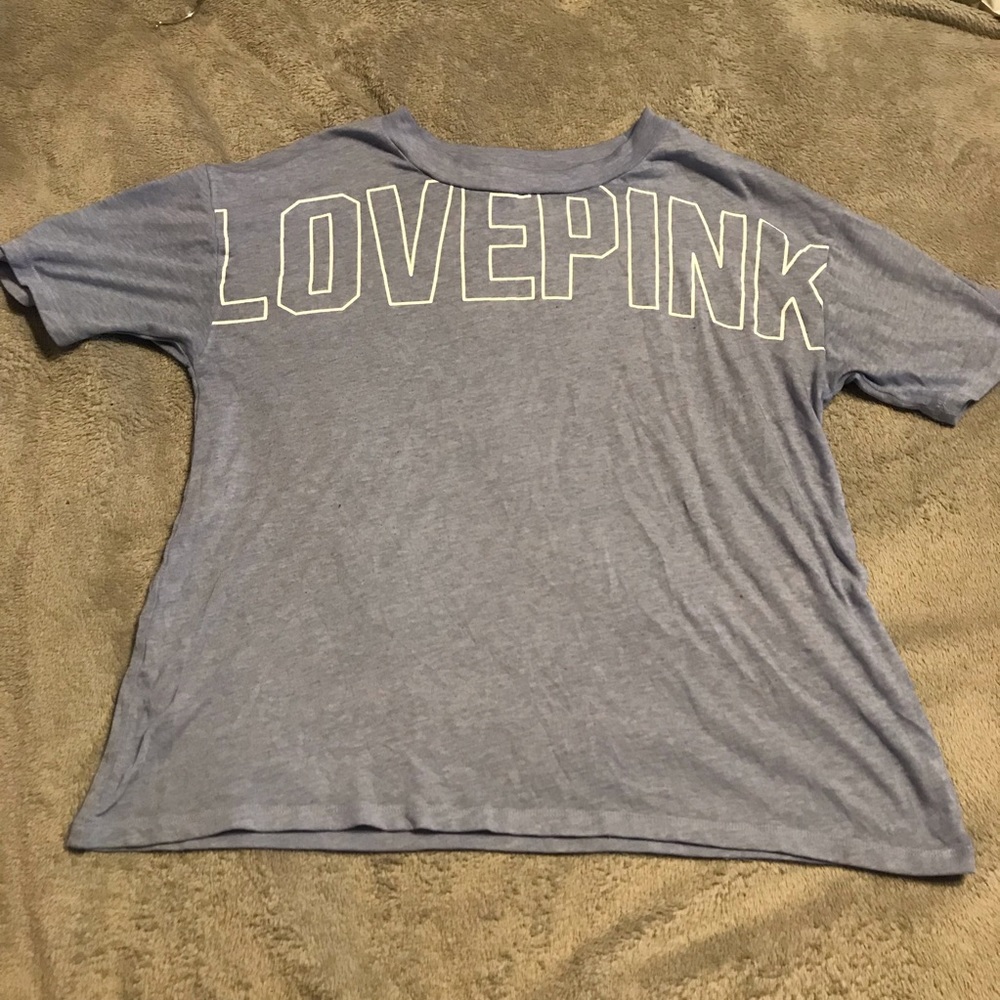 PINK blue and white T-shirt